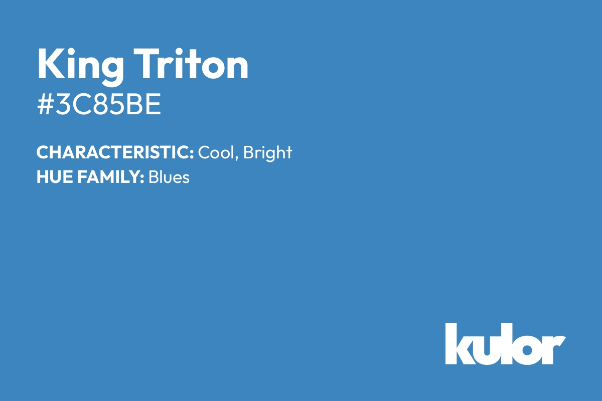 King Triton is a color with a HTML hex code of #3c85be.