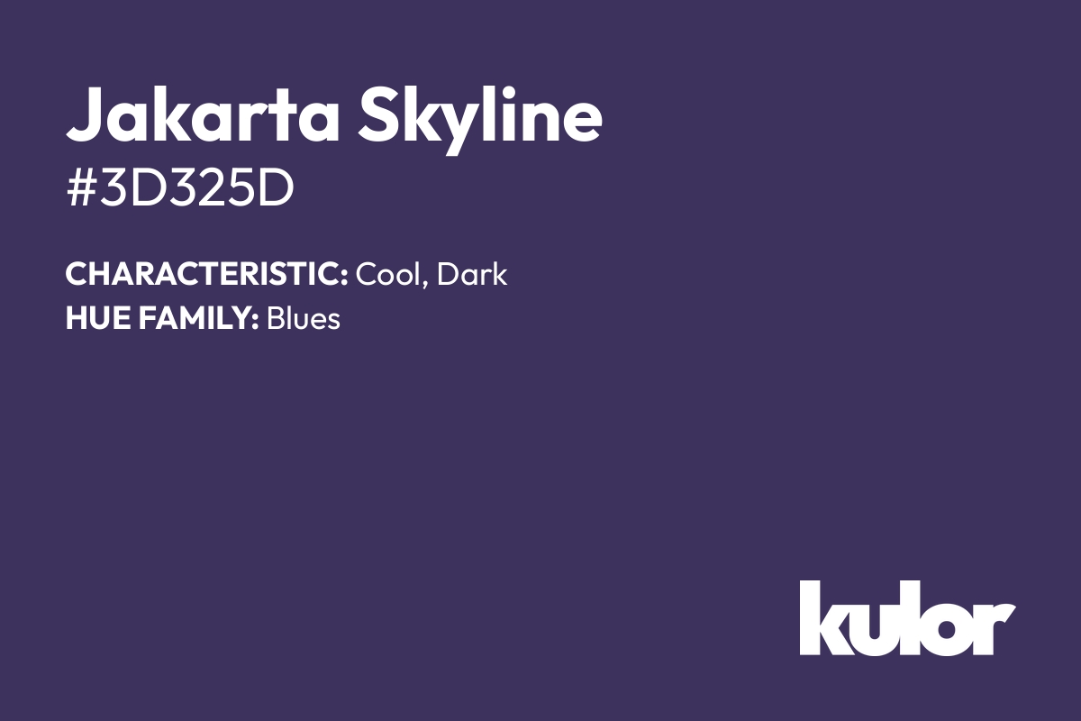 Jakarta Skyline is a color with a HTML hex code of #3d325d.