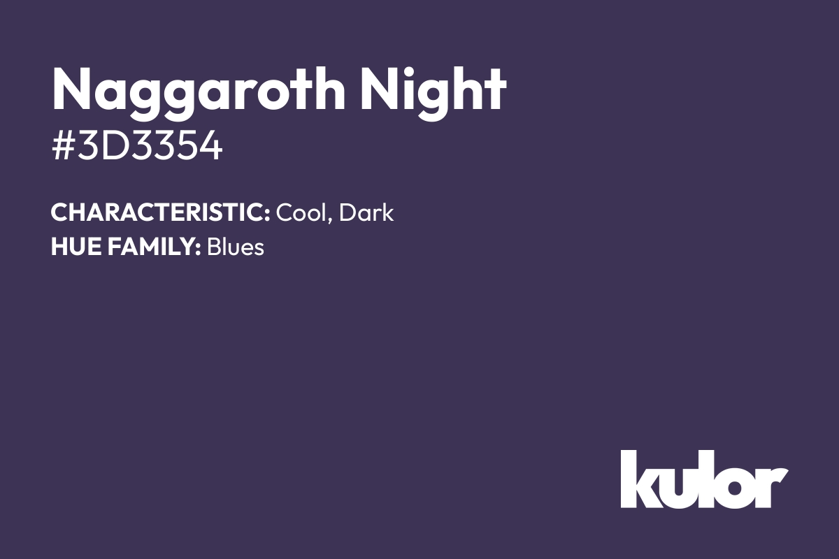 Naggaroth Night is a color with a HTML hex code of #3d3354.