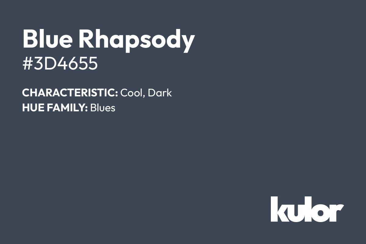 Blue Rhapsody is a color with a HTML hex code of #3d4655.