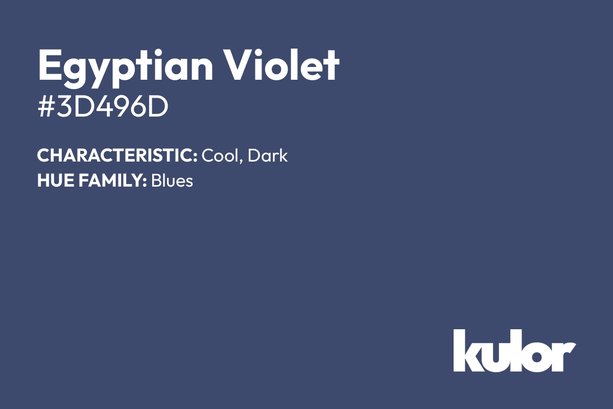 Egyptian Violet is a color with a HTML hex code of #3d496d.