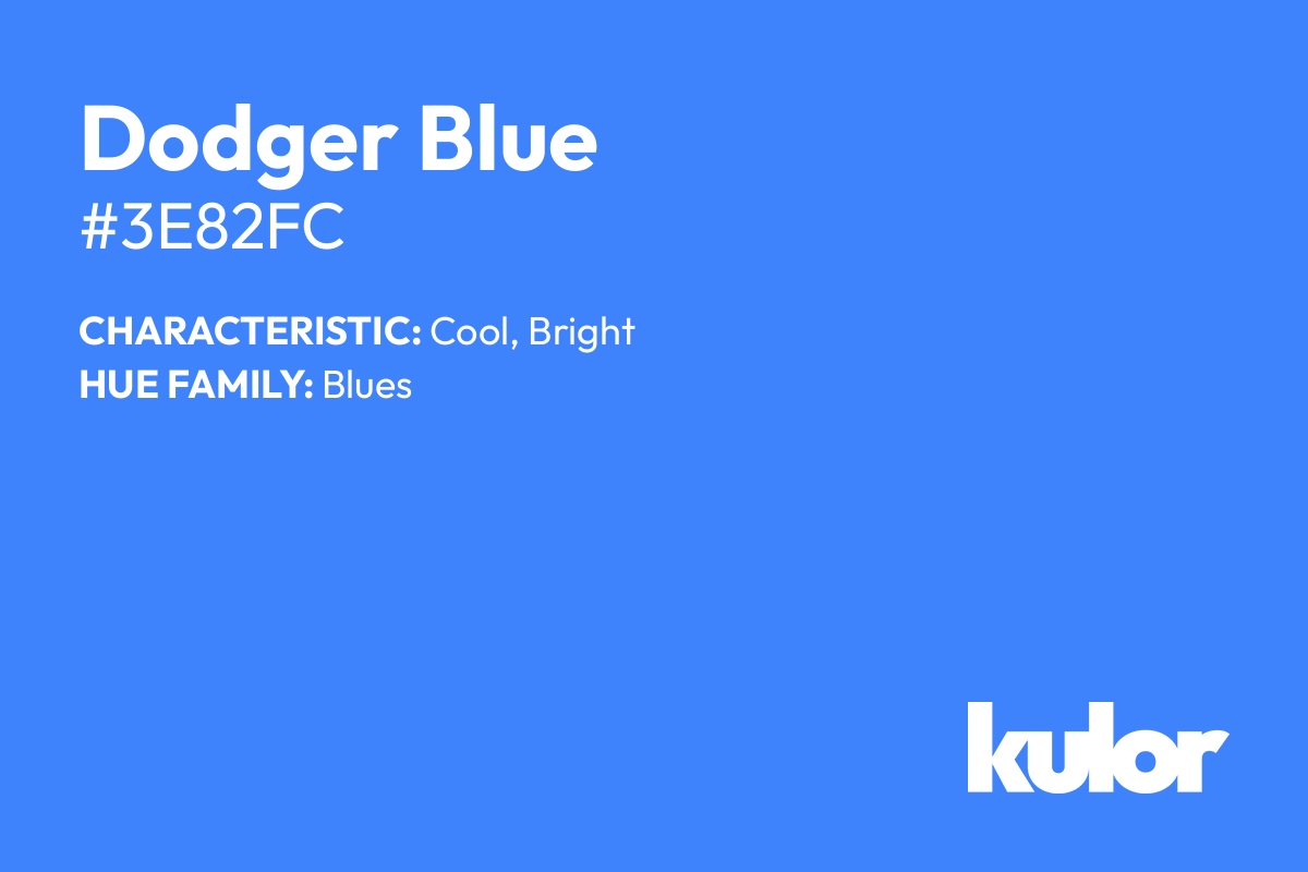 Dodger Blue is a color with a HTML hex code of #3e82fc.