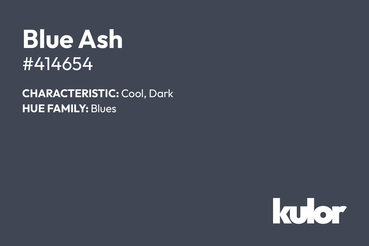 Blue Ash is a color with a HTML hex code of #414654.