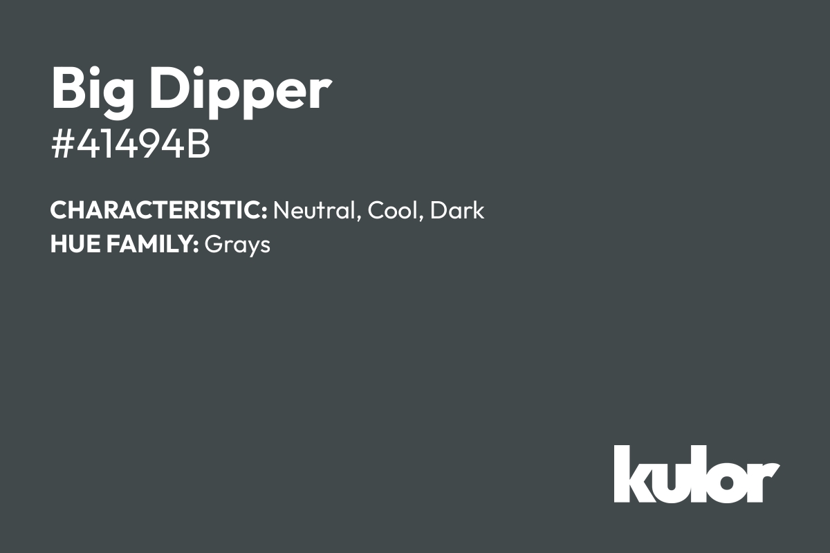 Big Dipper is a color with a HTML hex code of #41494b.