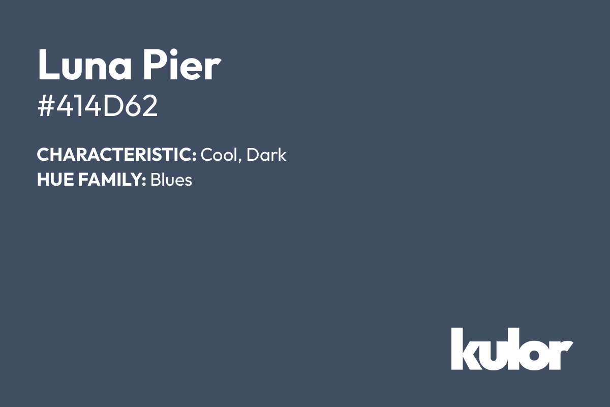 Luna Pier is a color with a HTML hex code of #414d62.