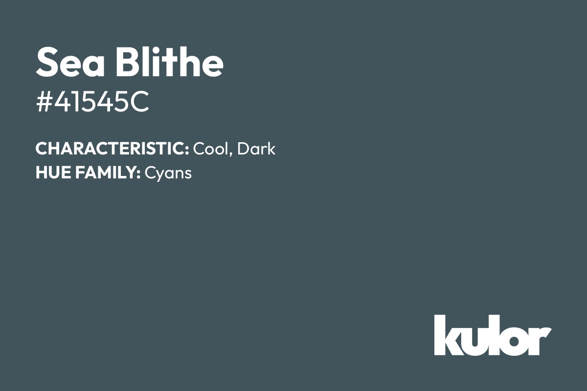 Sea Blithe is a color with a HTML hex code of #41545c.