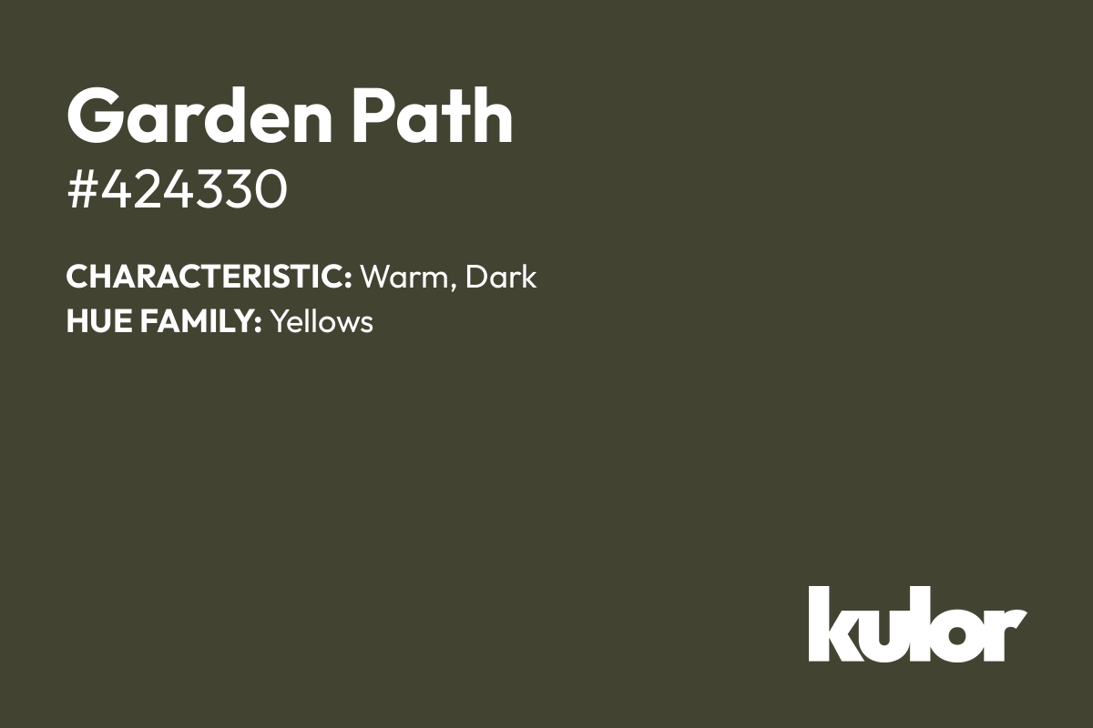 Garden Path is a color with a HTML hex code of #424330.