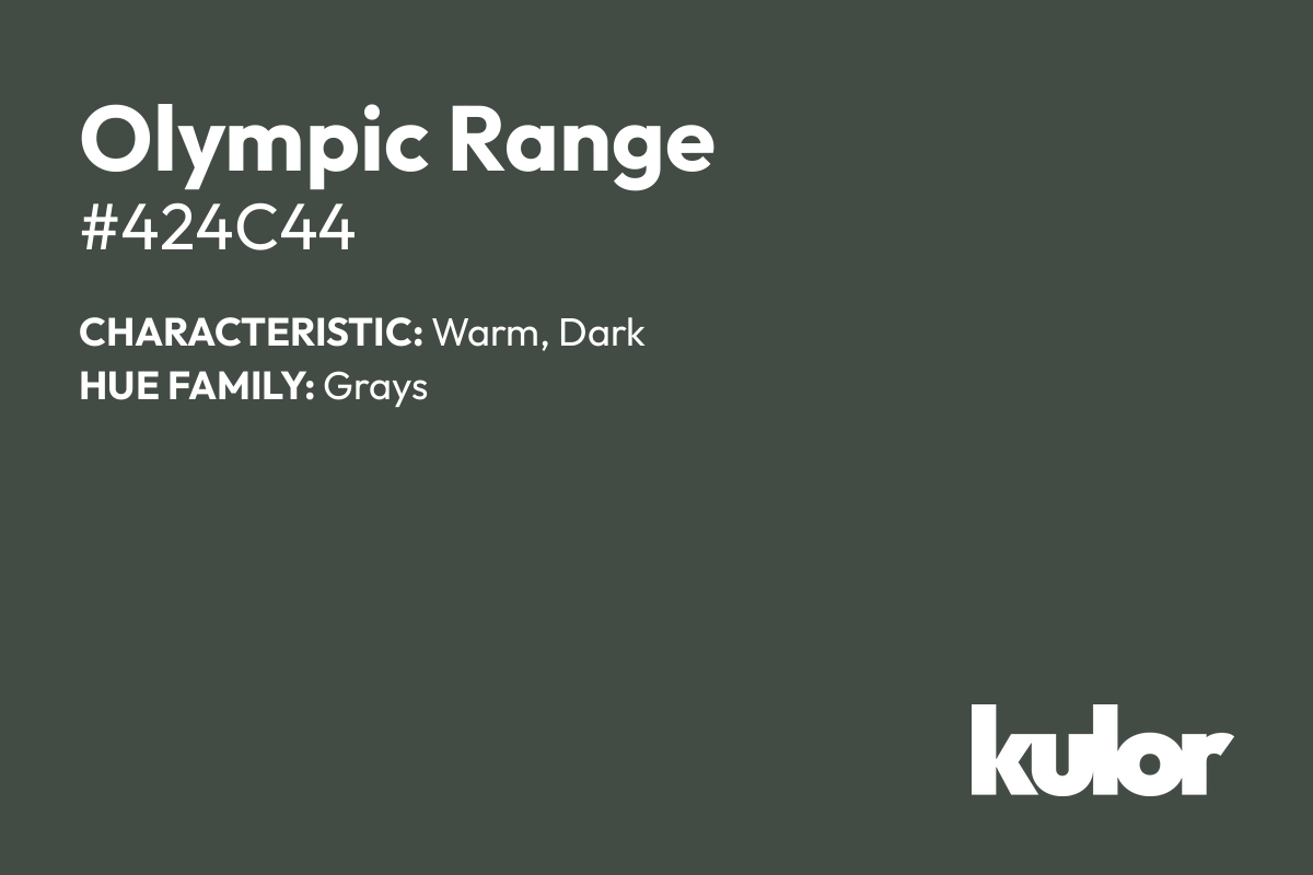 Olympic Range is a color with a HTML hex code of #424c44.