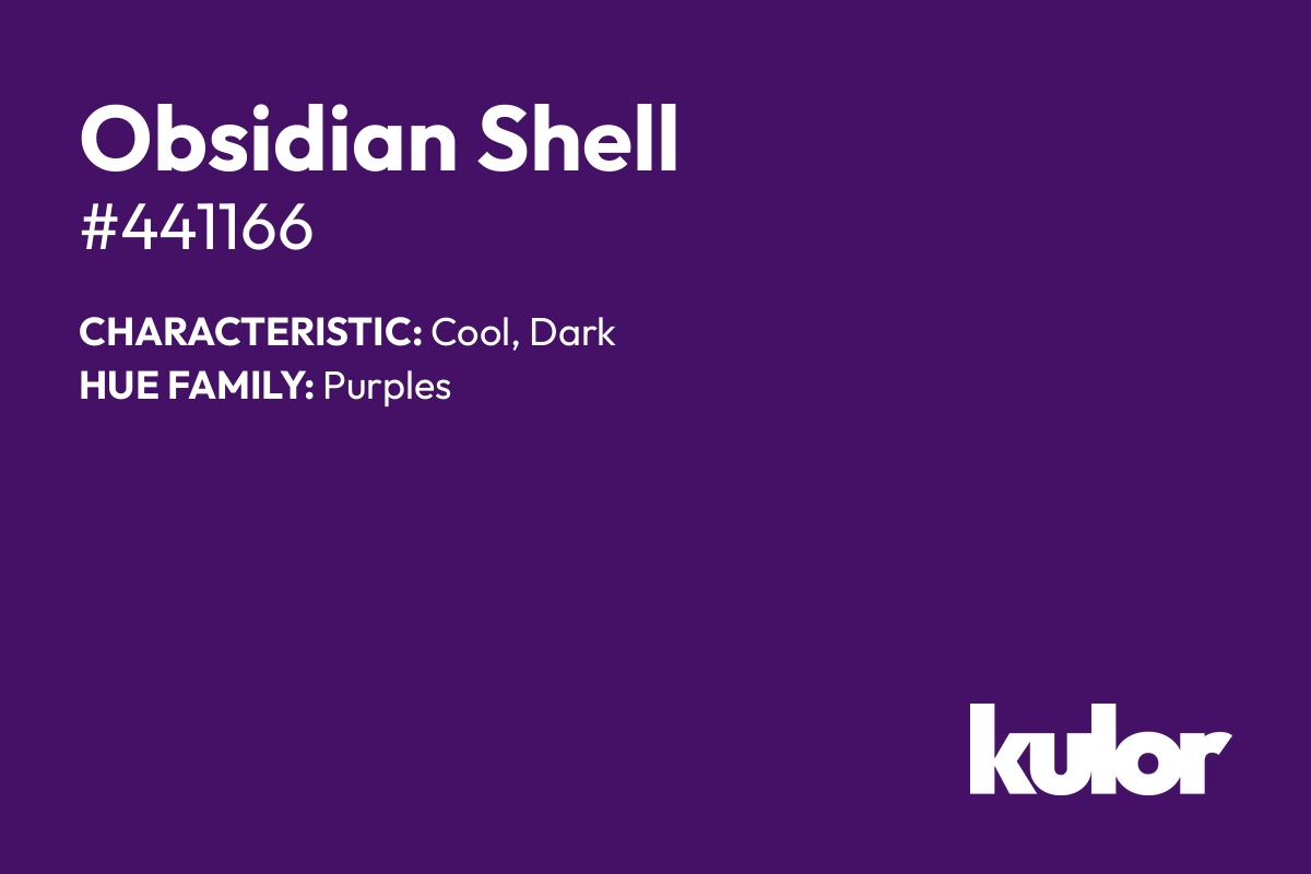 Obsidian Shell is a color with a HTML hex code of #441166.