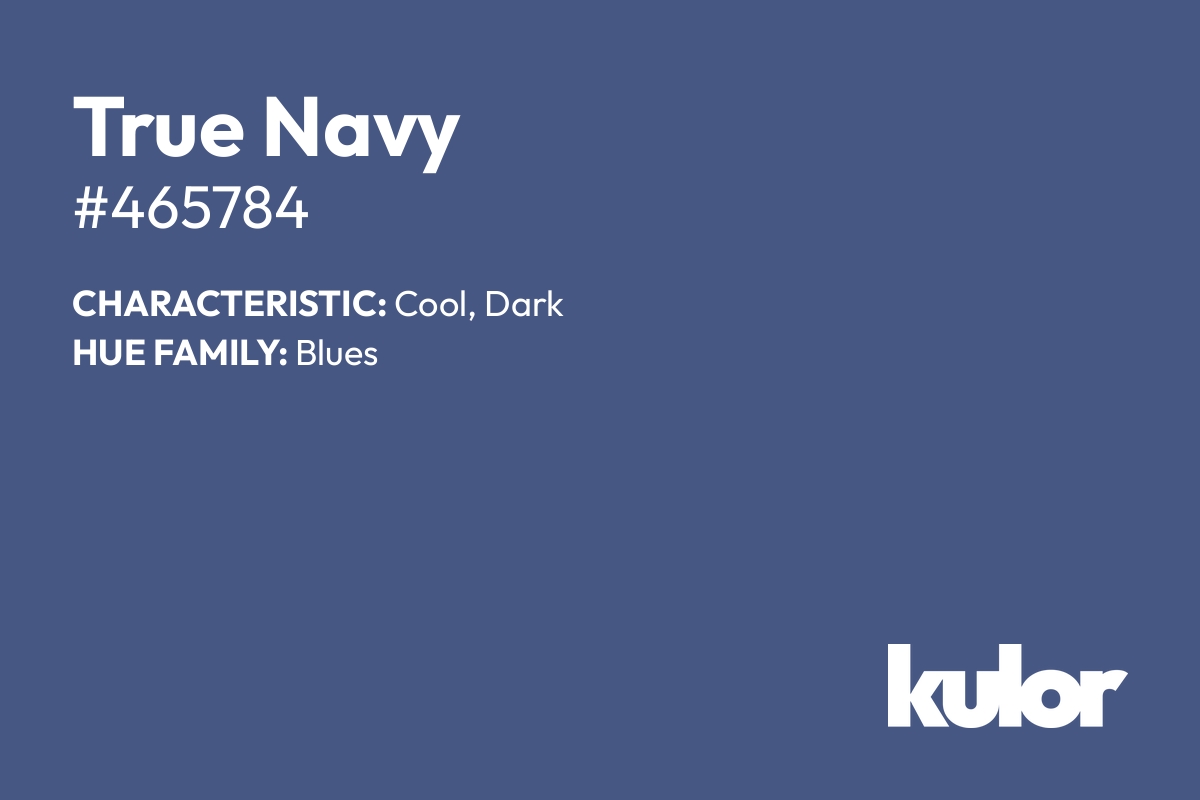 True Navy is a color with a HTML hex code of #465784.