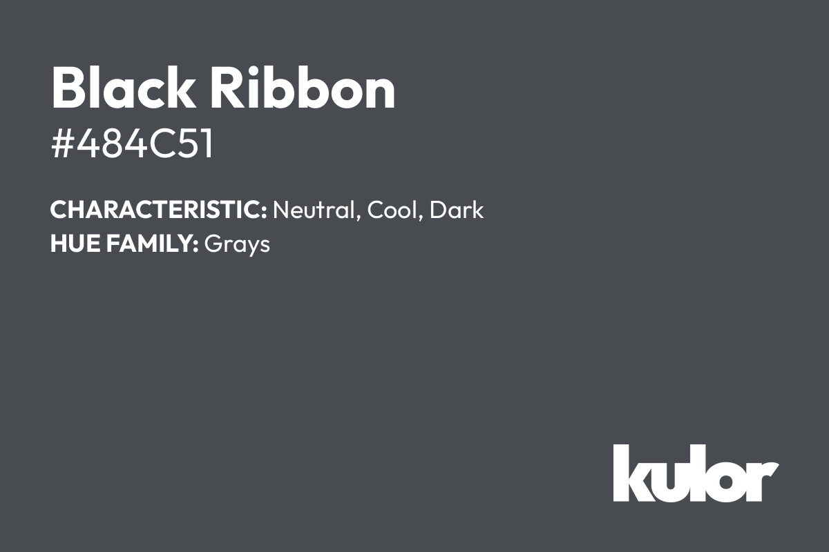 Black Ribbon is a color with a HTML hex code of #484c51.