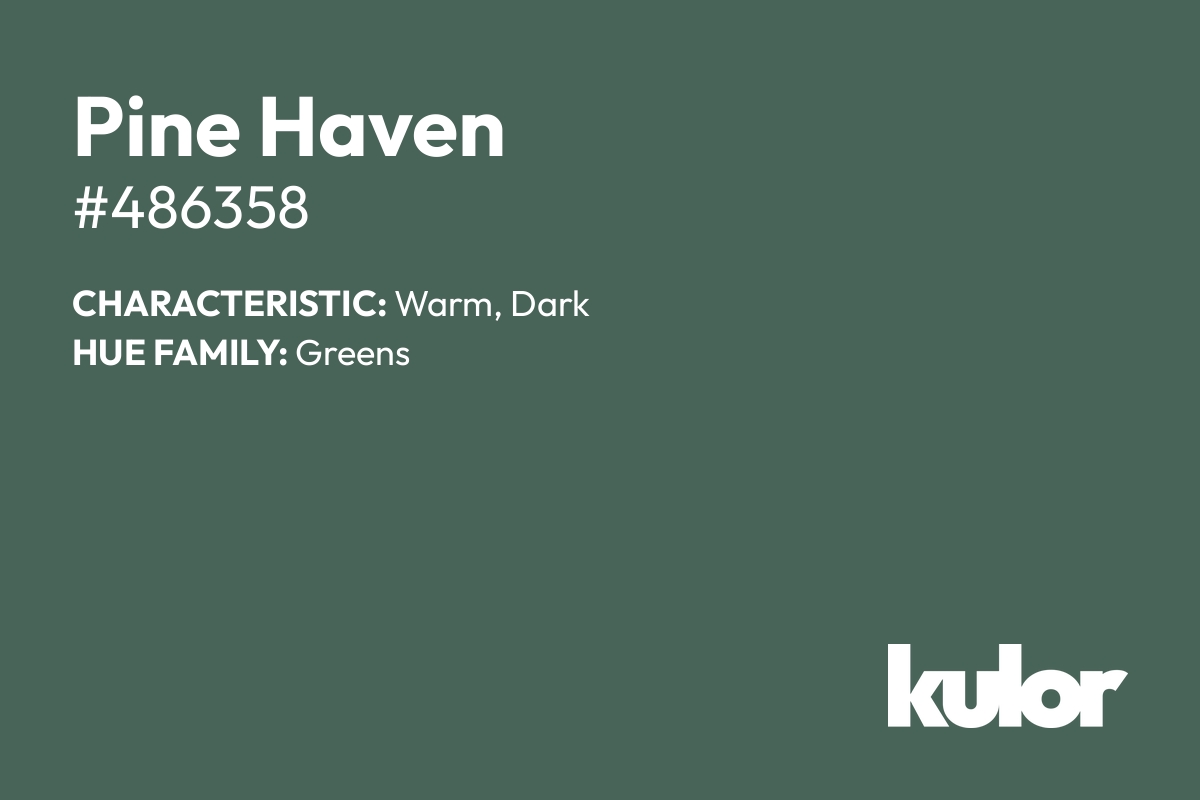 Pine Haven is a color with a HTML hex code of #486358.