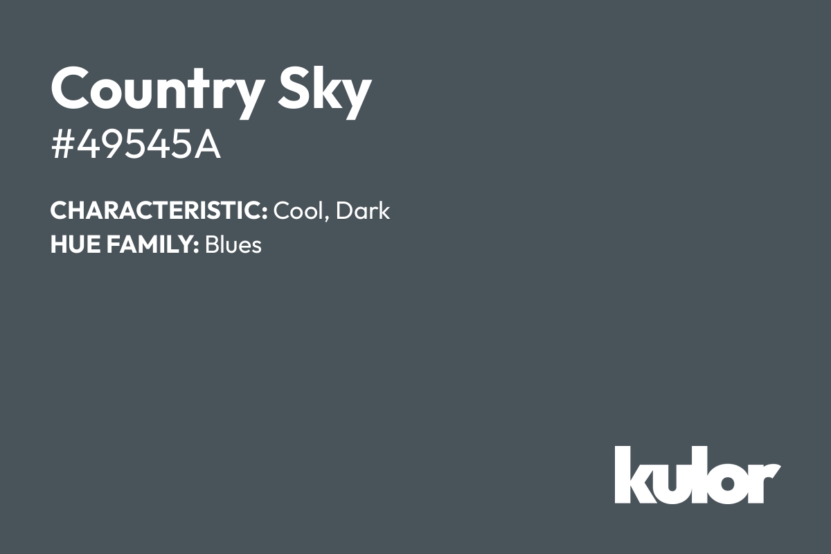 Country Sky is a color with a HTML hex code of #49545a.