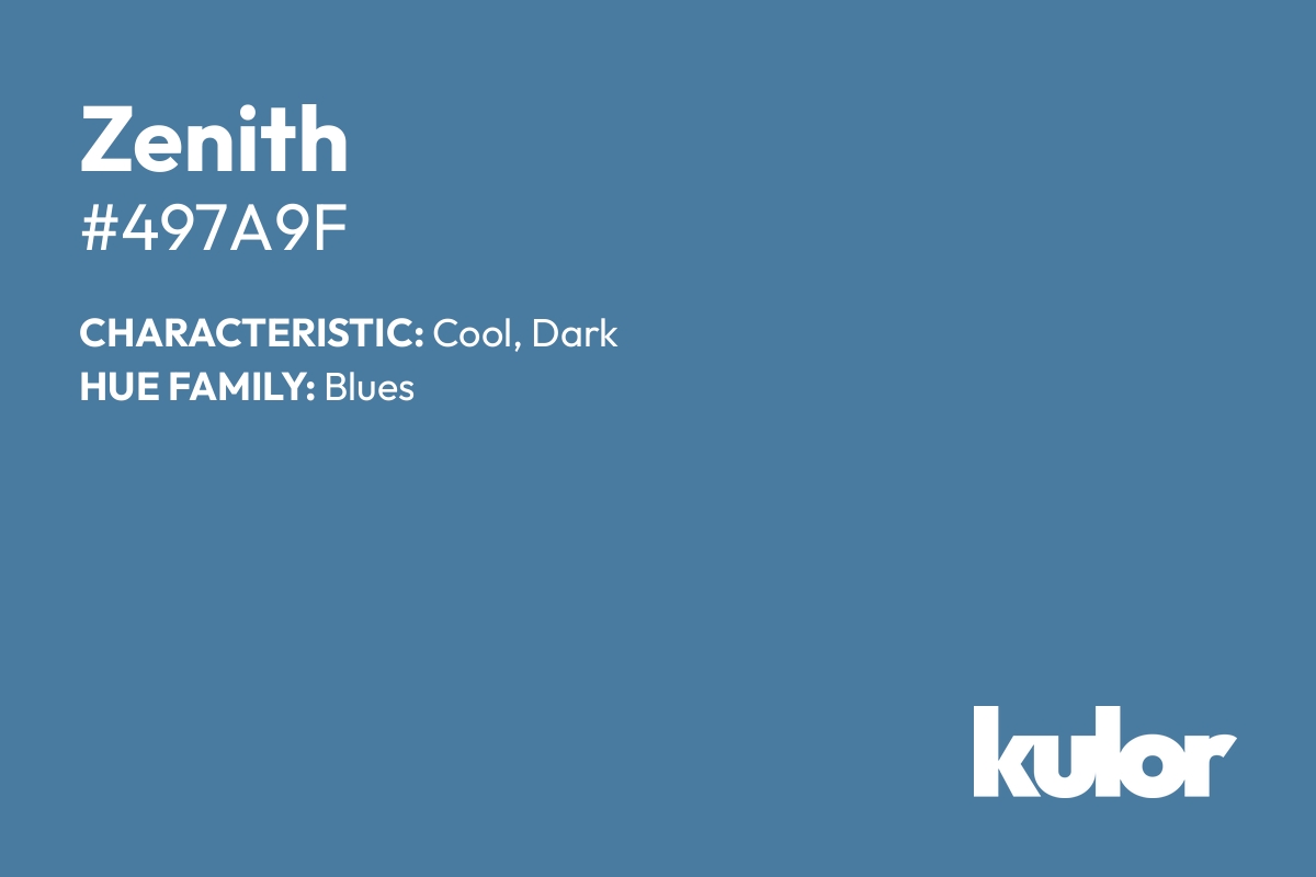 Zenith is a color with a HTML hex code of #497a9f.