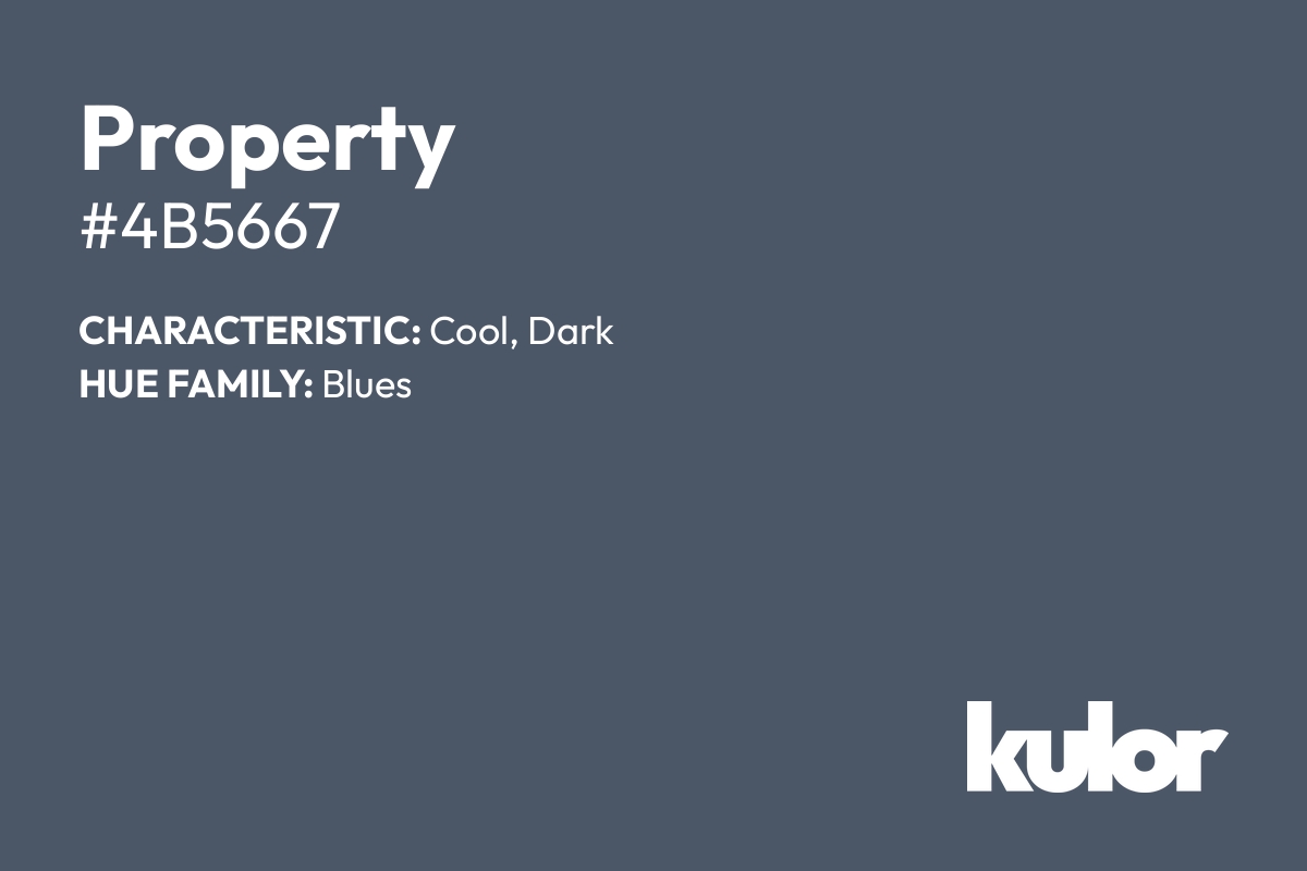 Property is a color with a HTML hex code of #4b5667.