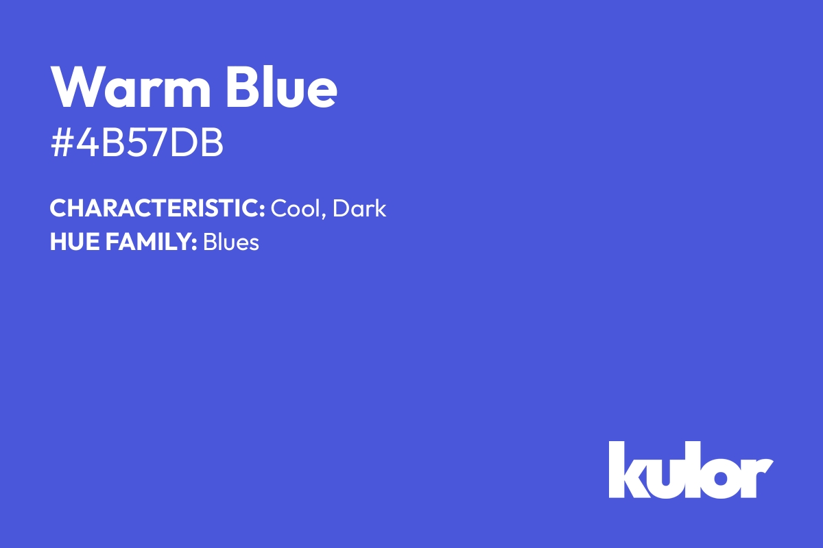 Warm Blue is a color with a HTML hex code of #4b57db.