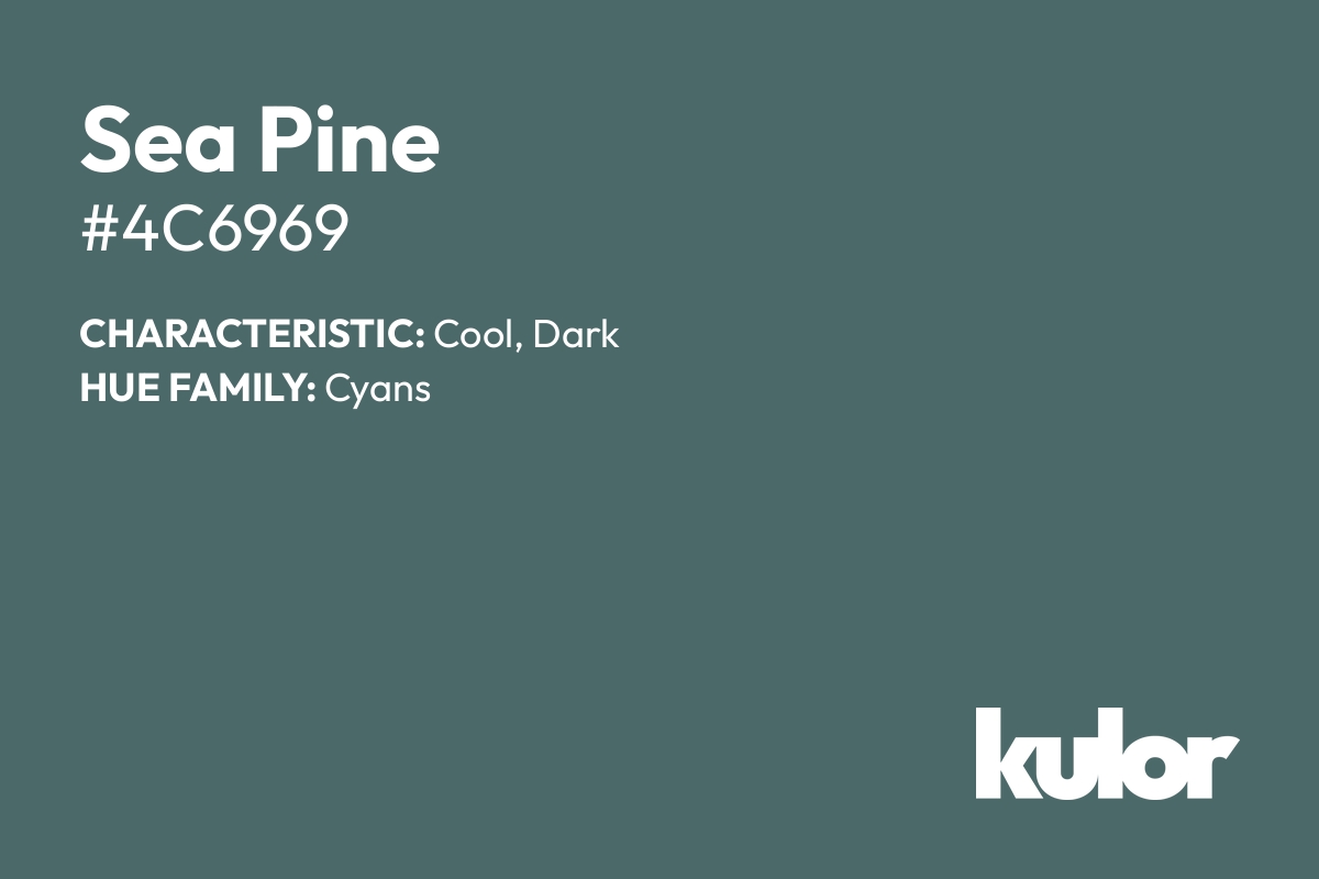 Sea Pine is a color with a HTML hex code of #4c6969.