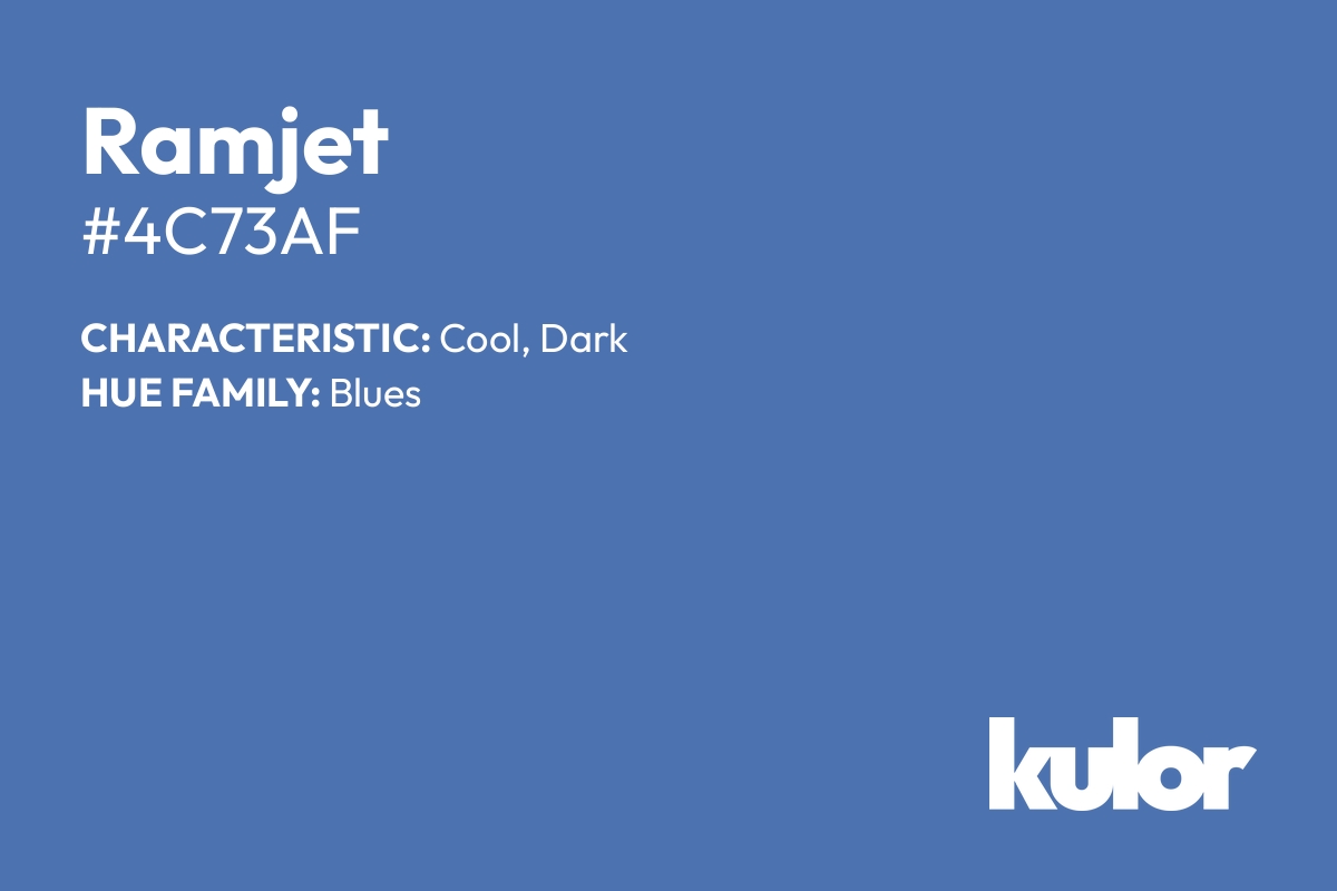 Ramjet is a color with a HTML hex code of #4c73af.