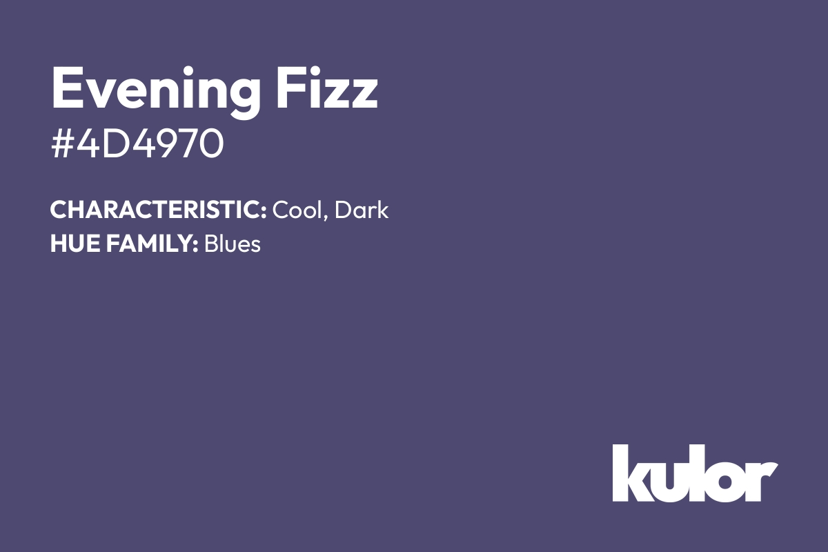 Evening Fizz is a color with a HTML hex code of #4d4970.