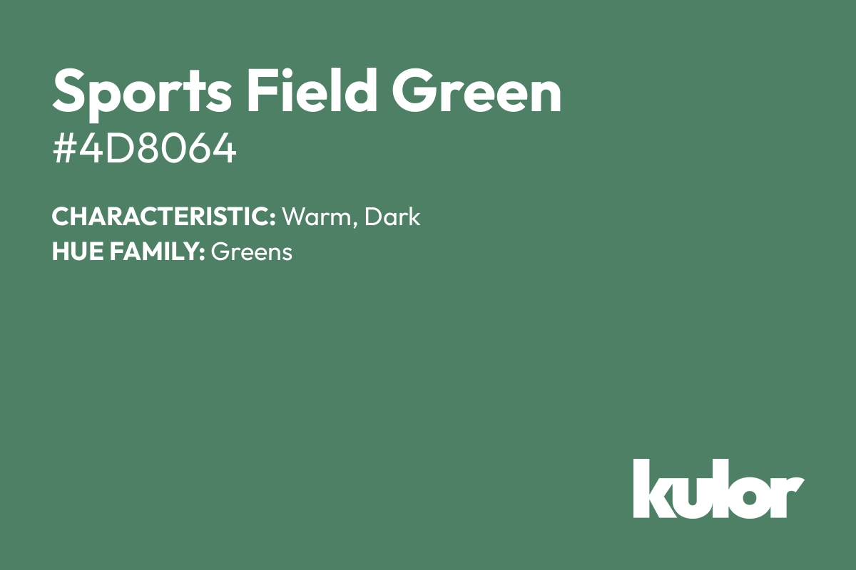 Sports Field Green is a color with a HTML hex code of #4d8064.