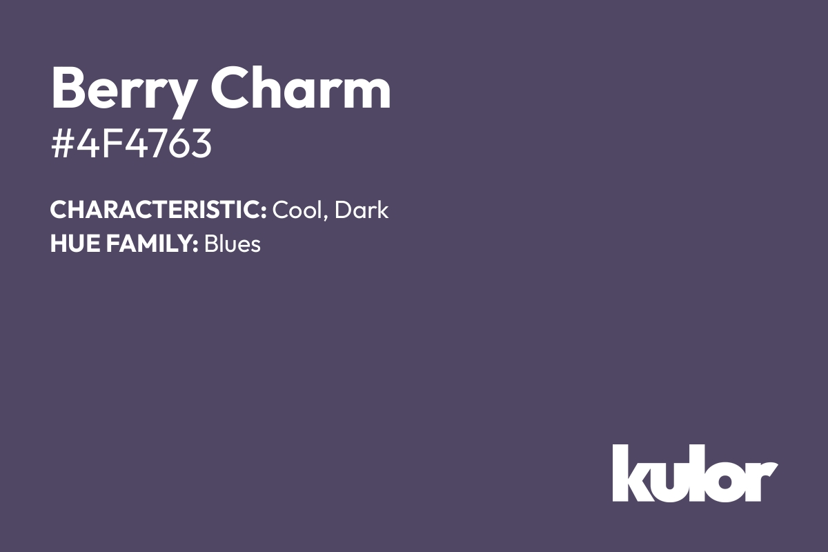 Berry Charm is a color with a HTML hex code of #4f4763.