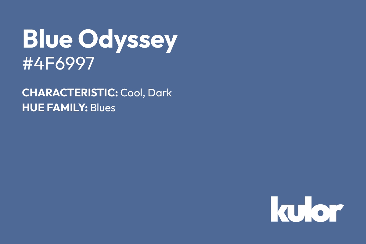 Blue Odyssey is a color with a HTML hex code of #4f6997.