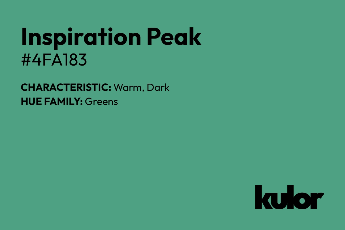 Inspiration Peak is a color with a HTML hex code of #4fa183.