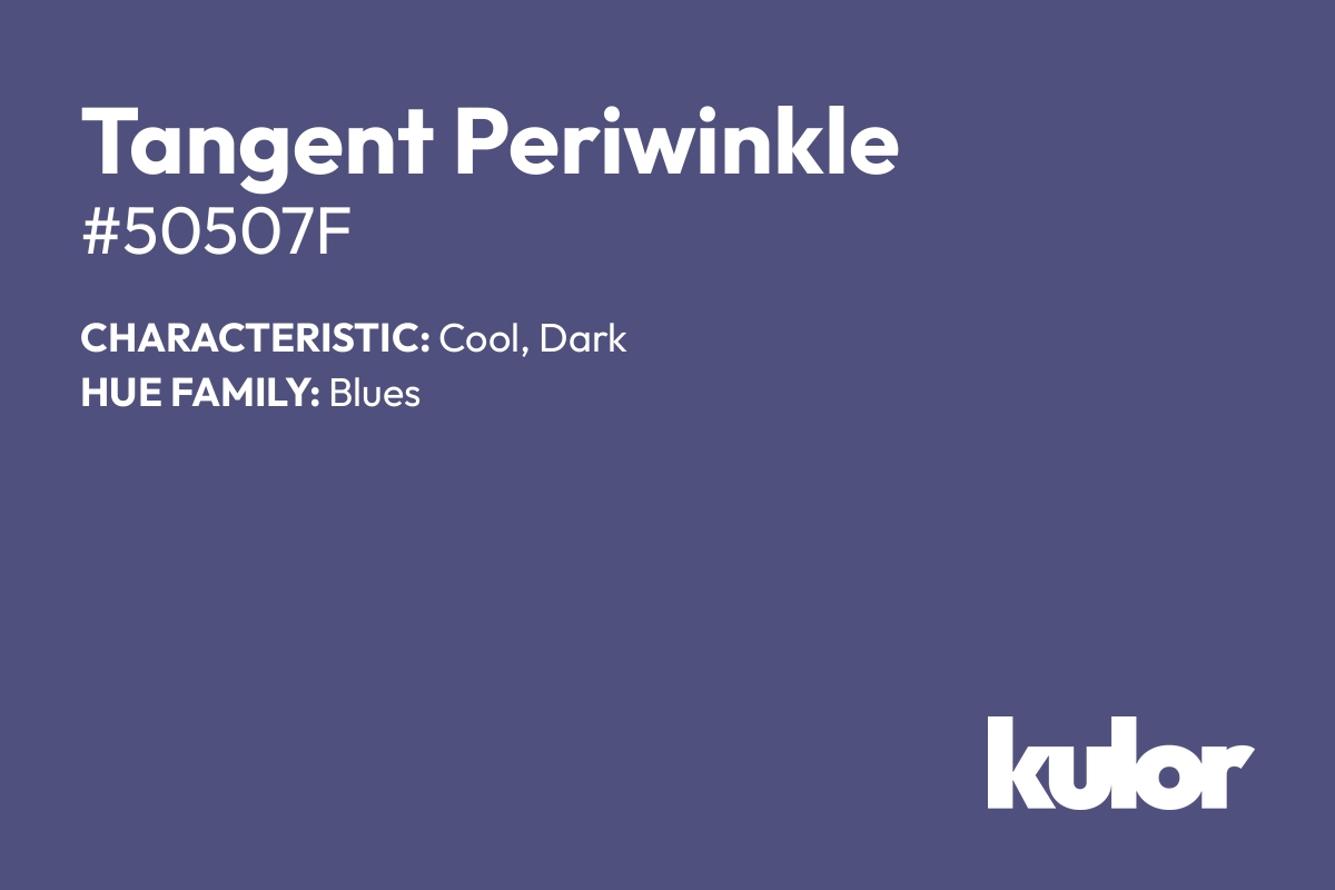 Tangent Periwinkle is a color with a HTML hex code of #50507f.