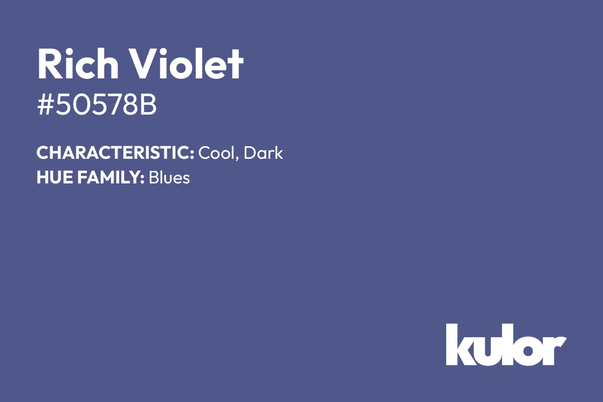 Rich Violet is a color with a HTML hex code of #50578b.