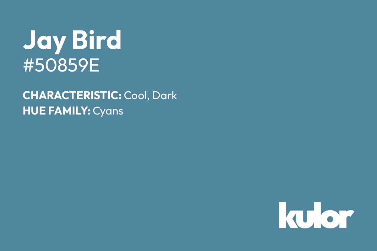 Jay Bird is a color with a HTML hex code of #50859e.