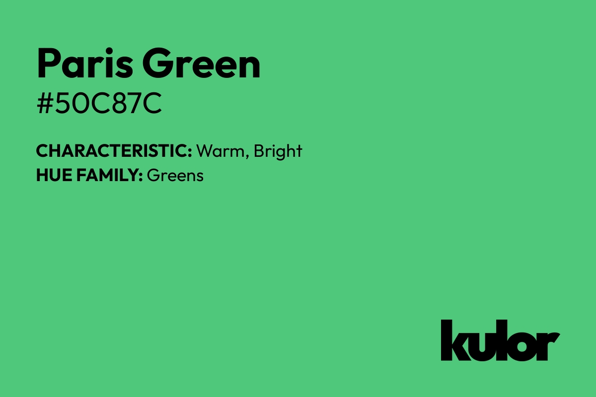 Paris Green is a color with a HTML hex code of #50c87c.