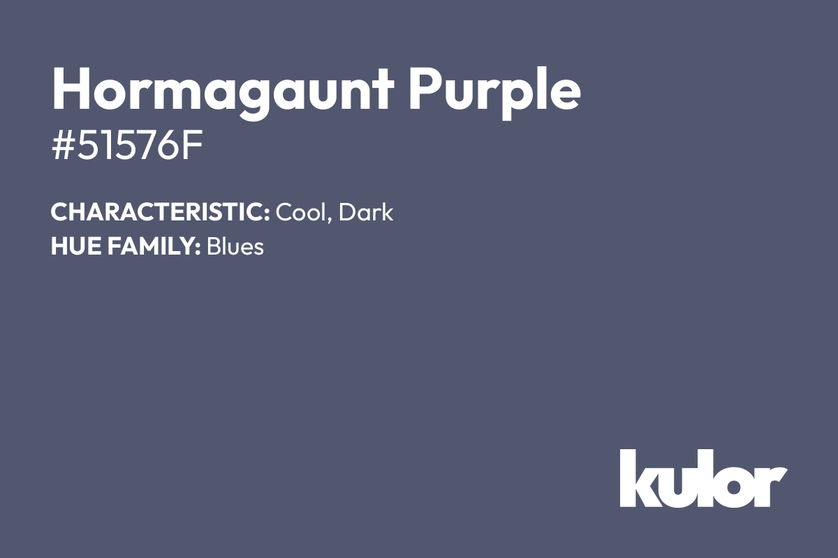 Hormagaunt Purple is a color with a HTML hex code of #51576f.