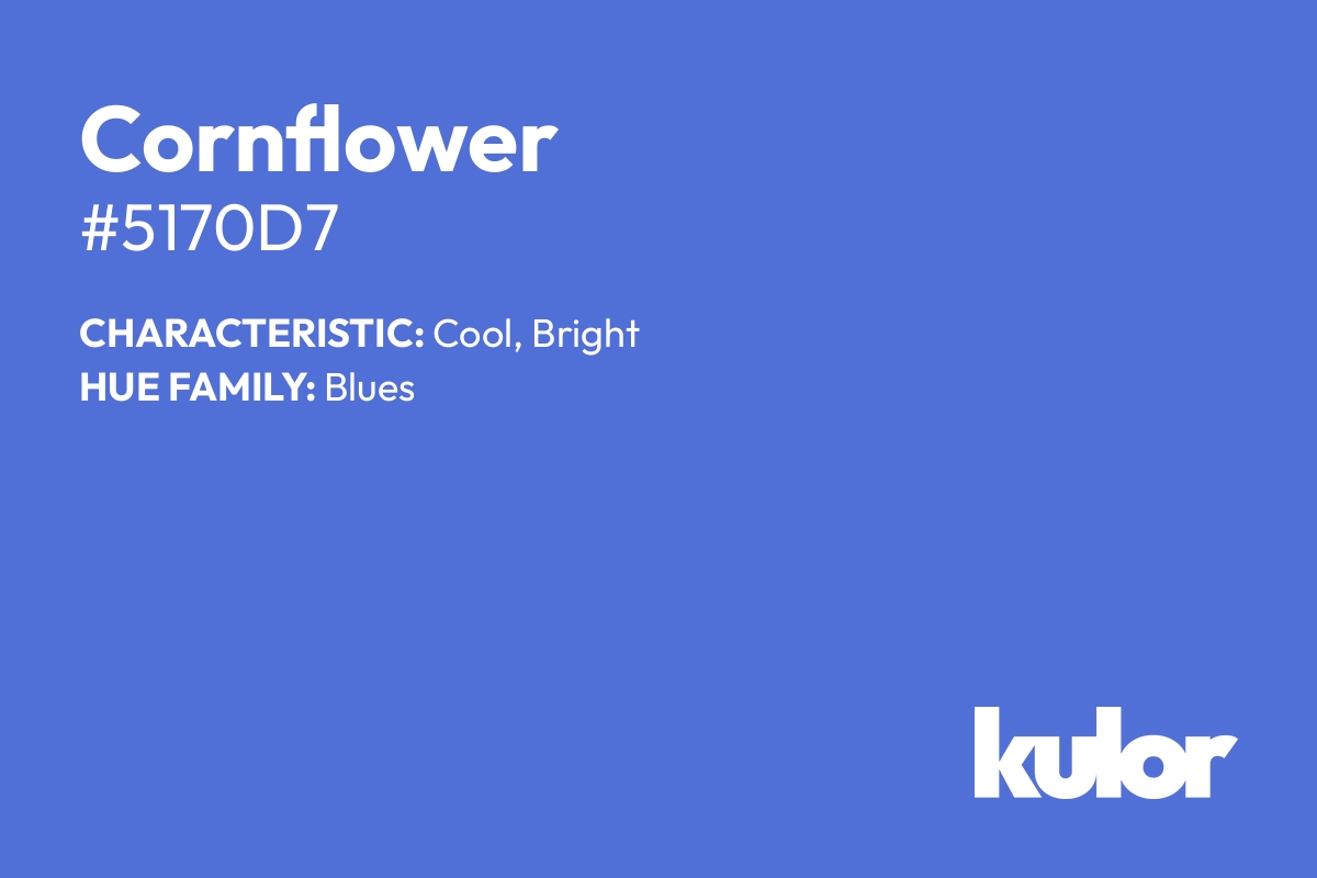 Cornflower is a color with a HTML hex code of #5170d7.