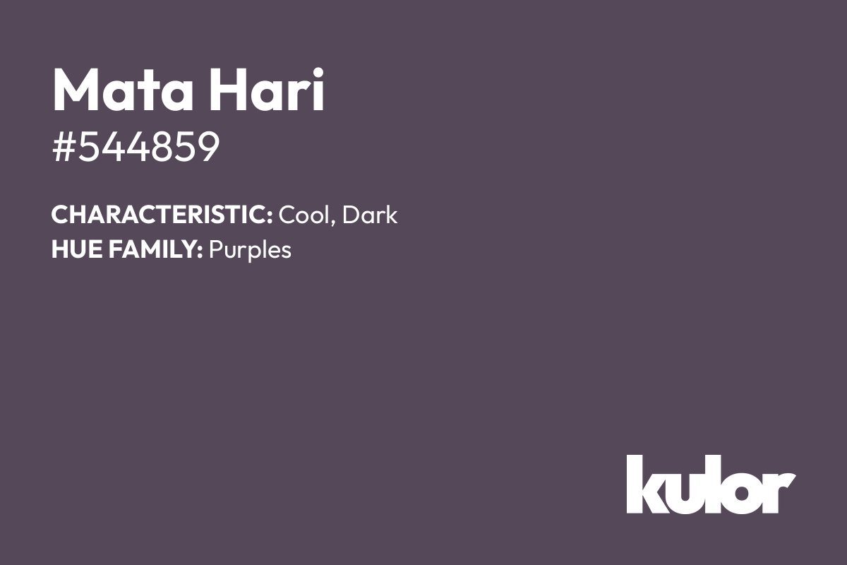 Mata Hari is a color with a HTML hex code of #544859.