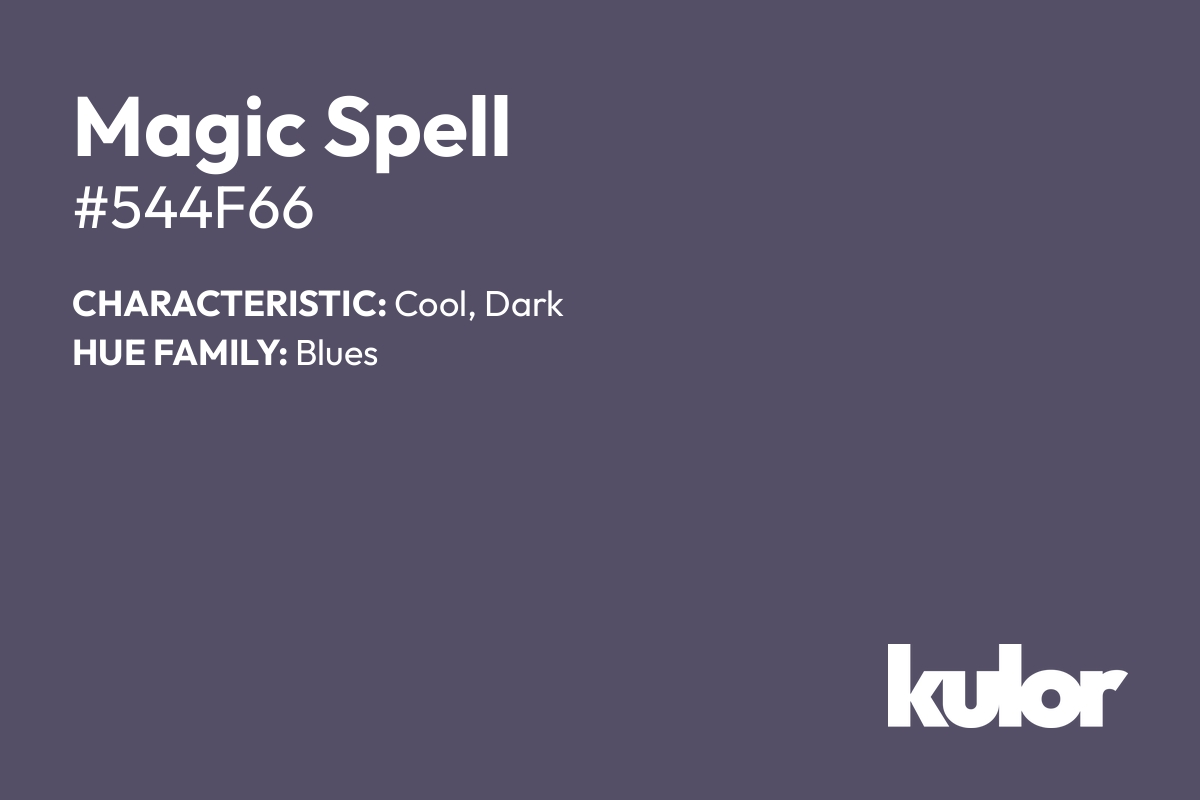 Magic Spell is a color with a HTML hex code of #544f66.