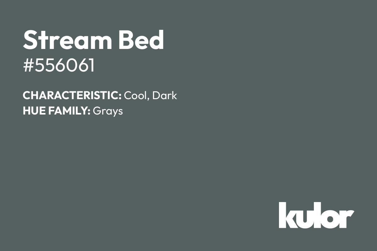 Stream Bed is a color with a HTML hex code of #556061.