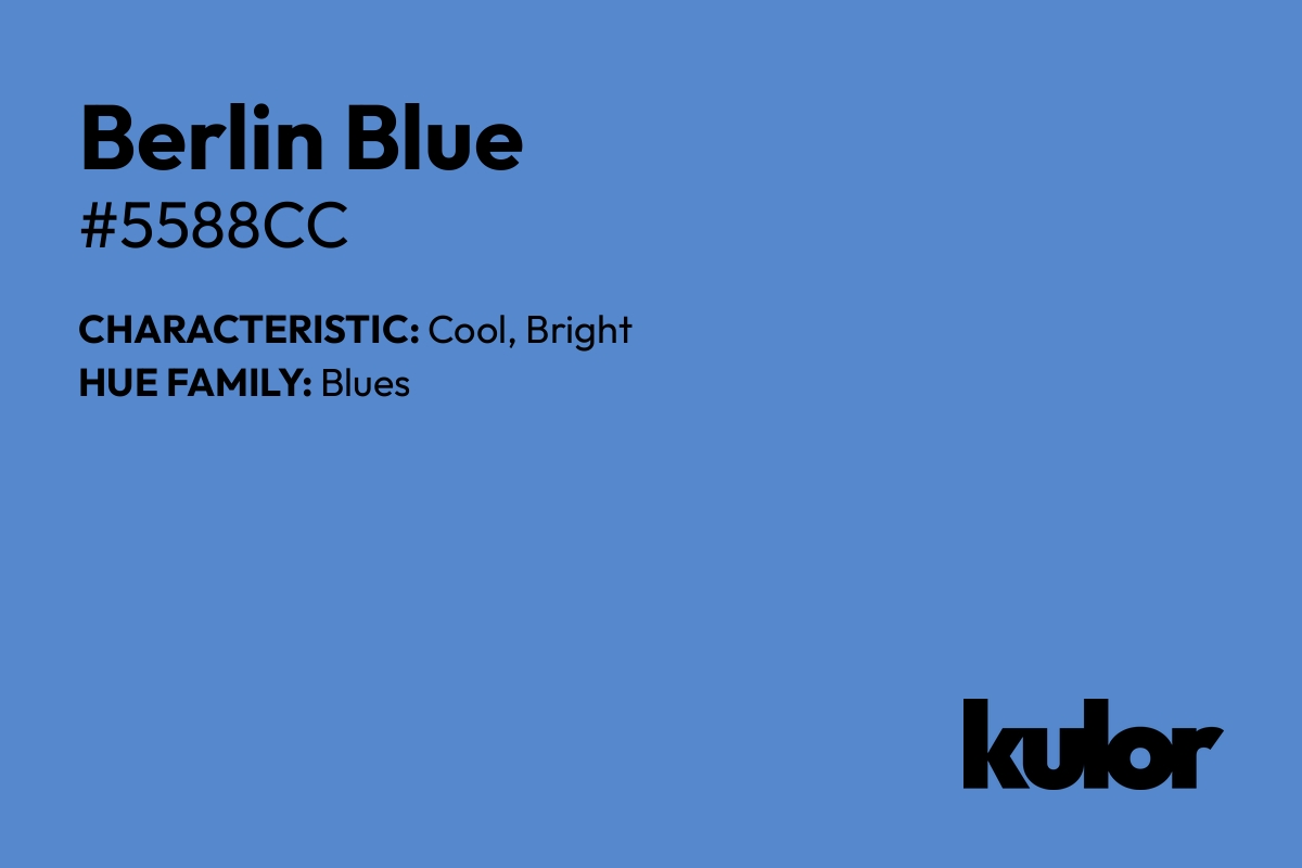 Berlin Blue is a color with a HTML hex code of #5588cc.