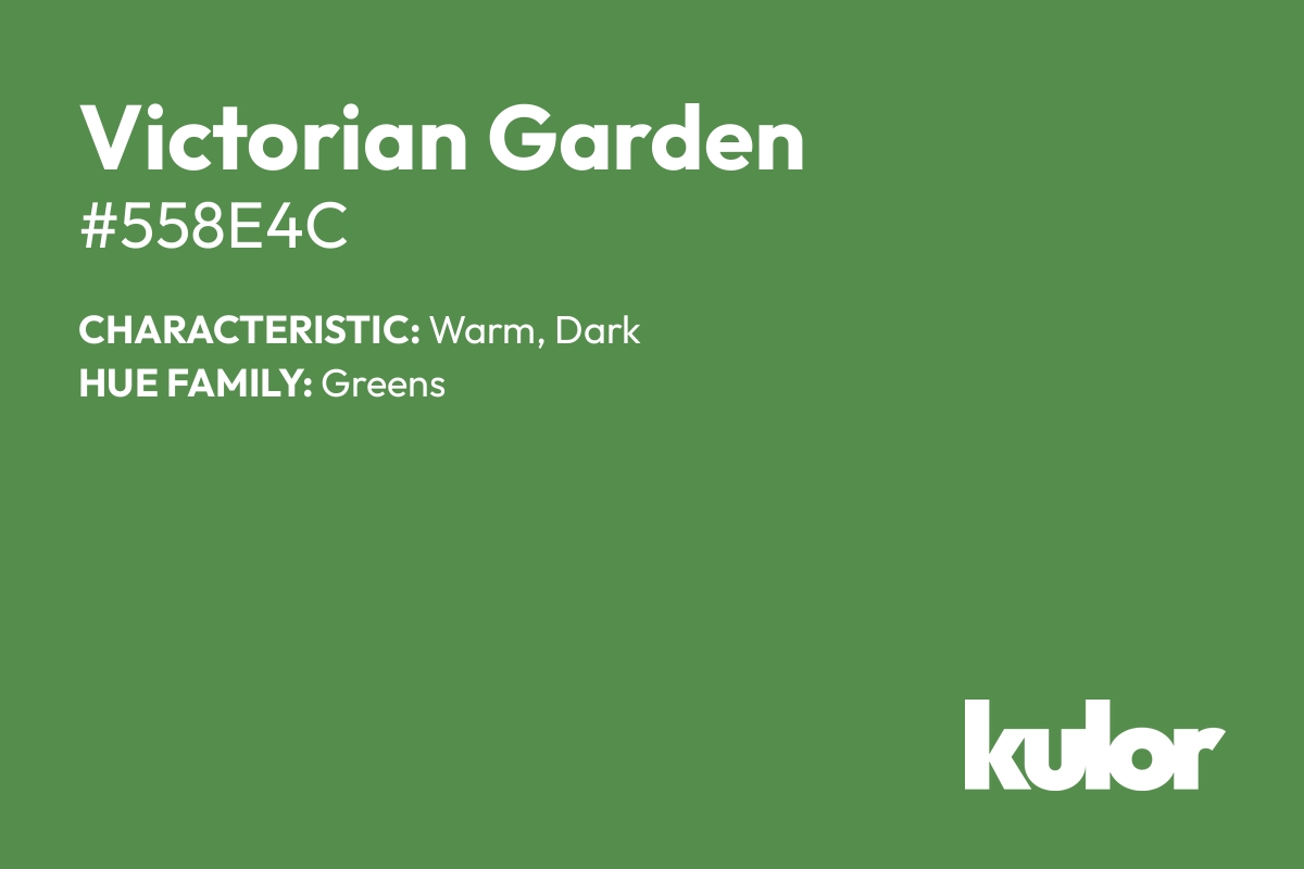 Victorian Garden is a color with a HTML hex code of #558e4c.