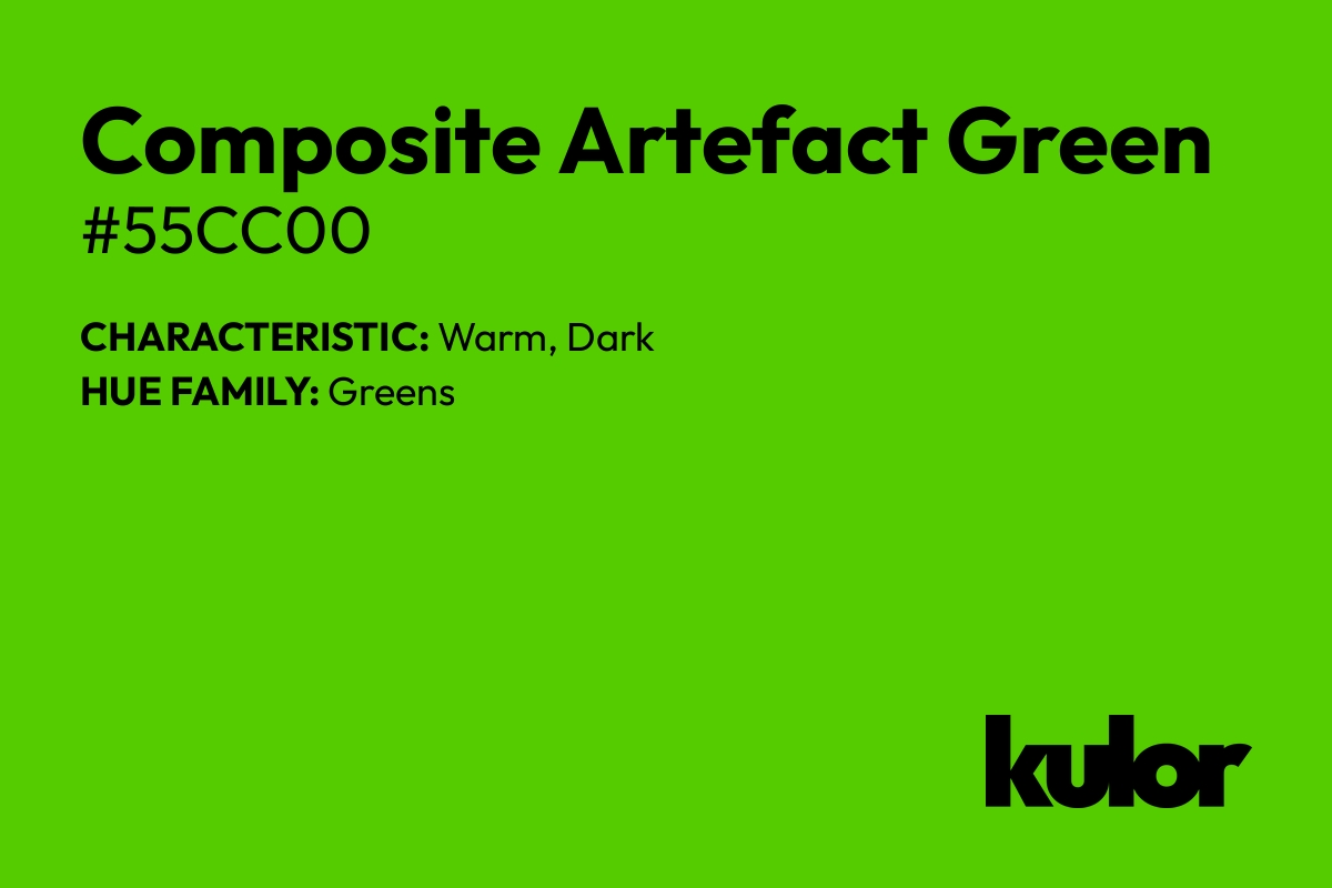 Composite Artefact Green is a color with a HTML hex code of #55cc00.