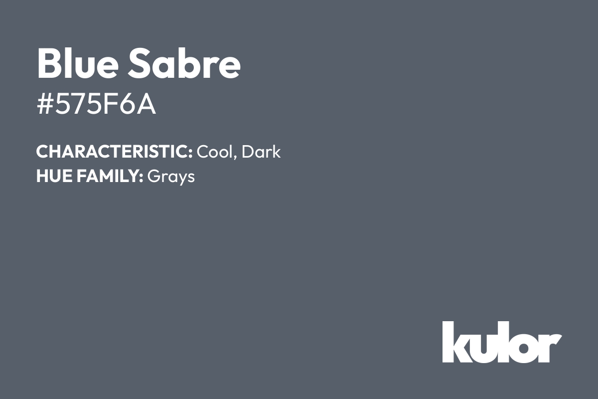 Blue Sabre is a color with a HTML hex code of #575f6a.