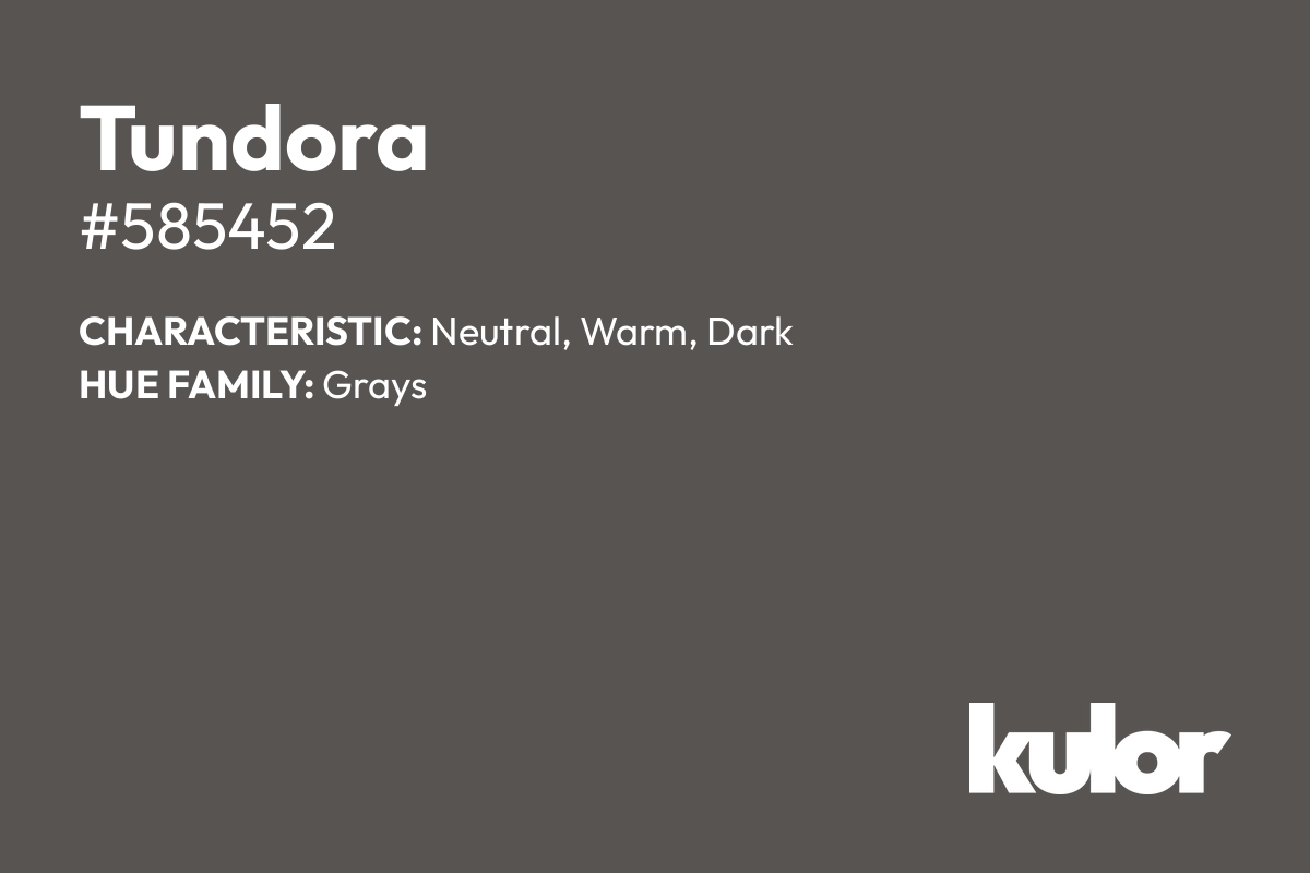 Tundora is a color with a HTML hex code of #585452.