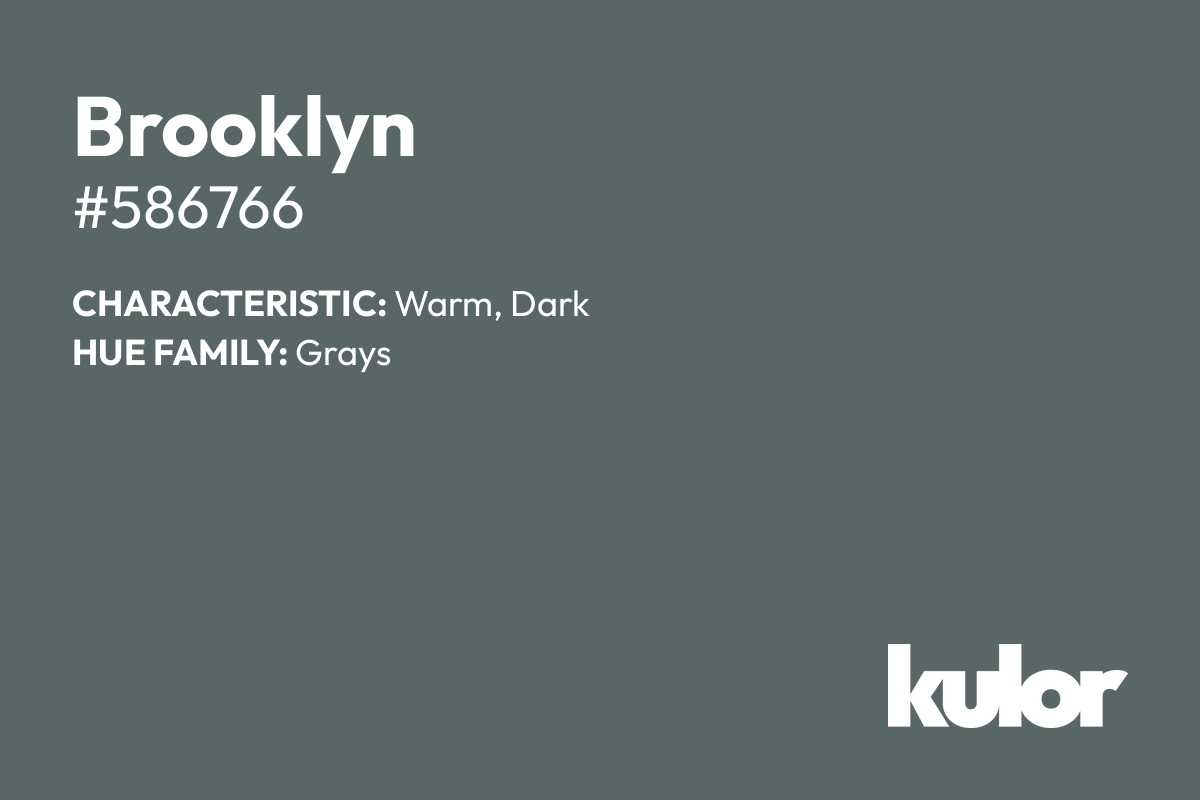 Brooklyn is a color with a HTML hex code of #586766.