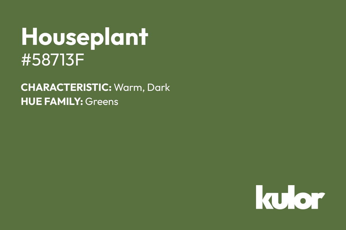 Houseplant is a color with a HTML hex code of #58713f.