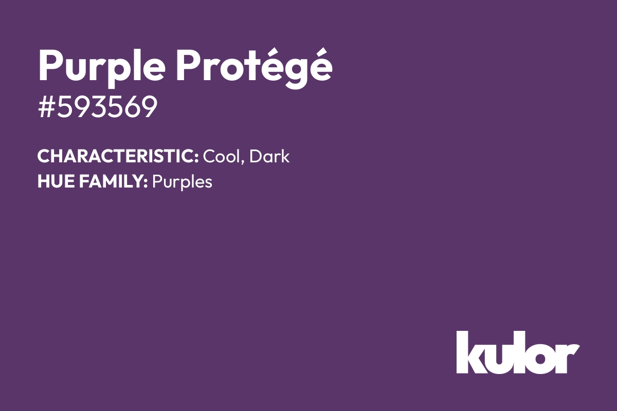 Purple Protégé is a color with a HTML hex code of #593569.