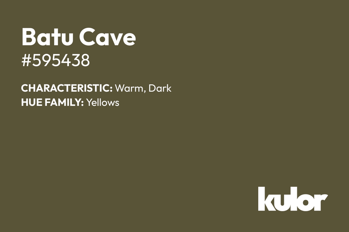 Batu Cave is a color with a HTML hex code of #595438.