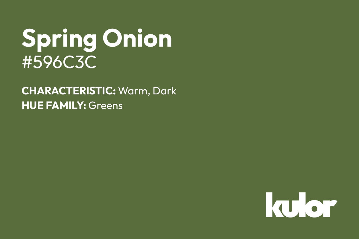 Spring Onion is a color with a HTML hex code of #596c3c.