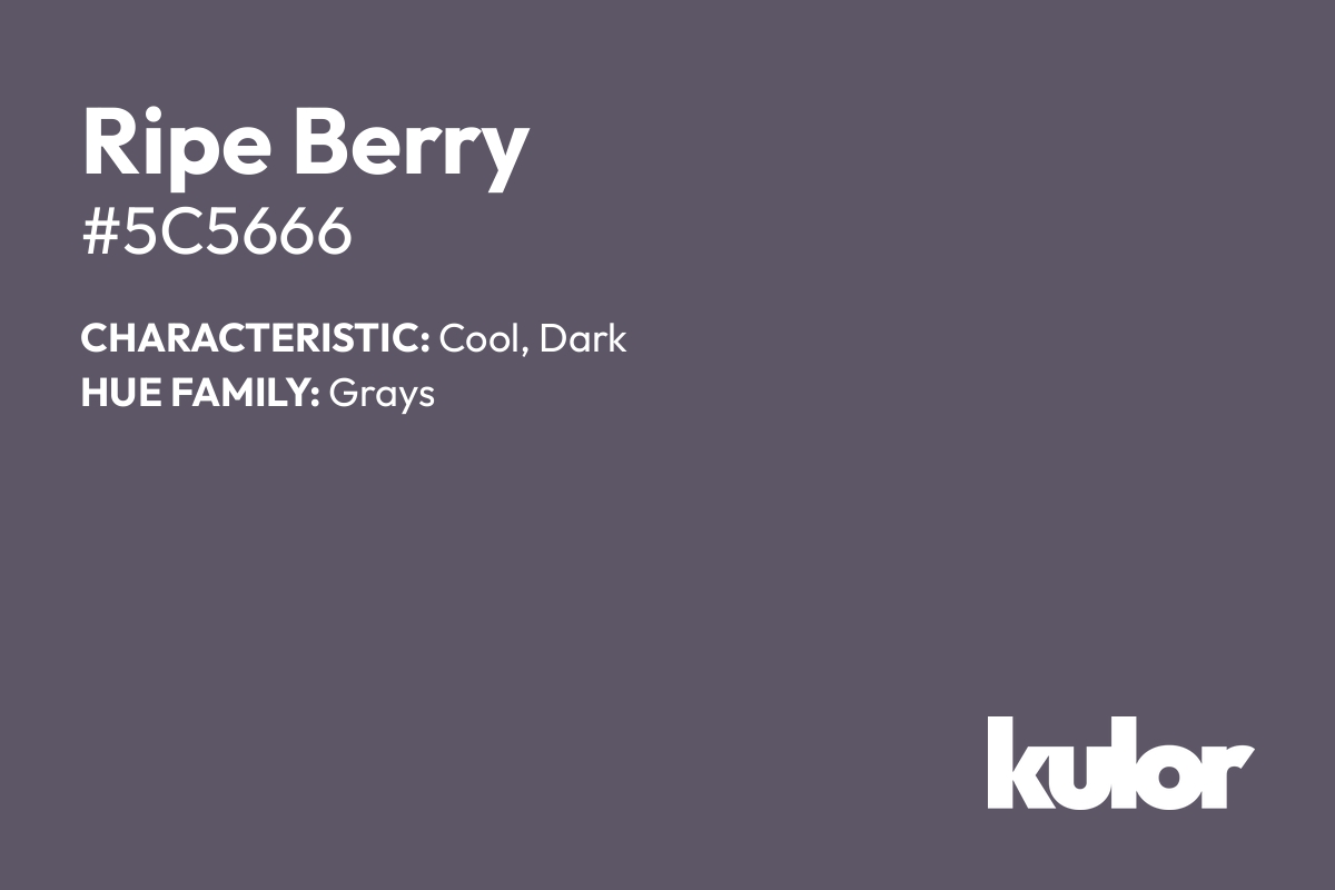 Ripe Berry is a color with a HTML hex code of #5c5666.