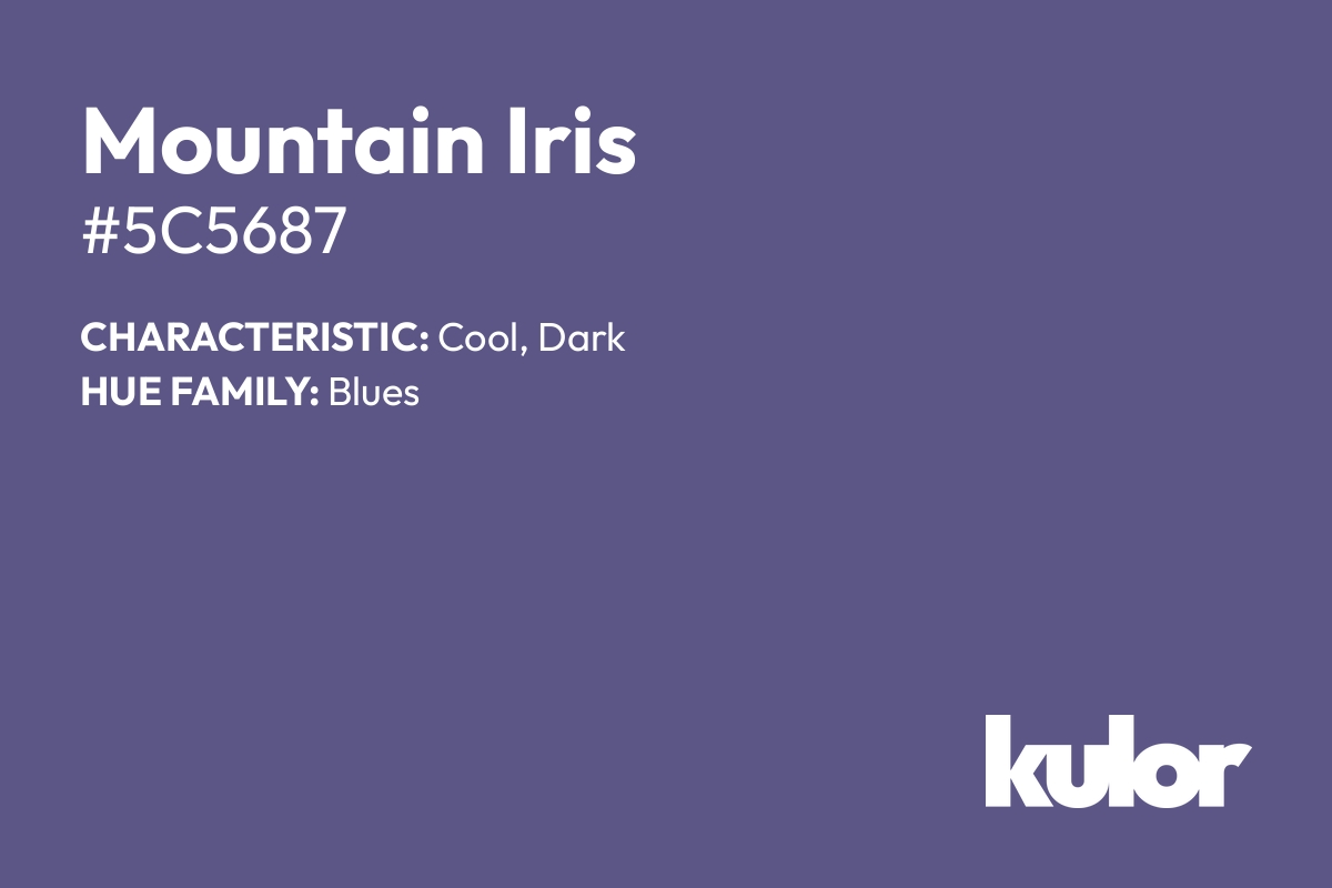 Mountain Iris is a color with a HTML hex code of #5c5687.