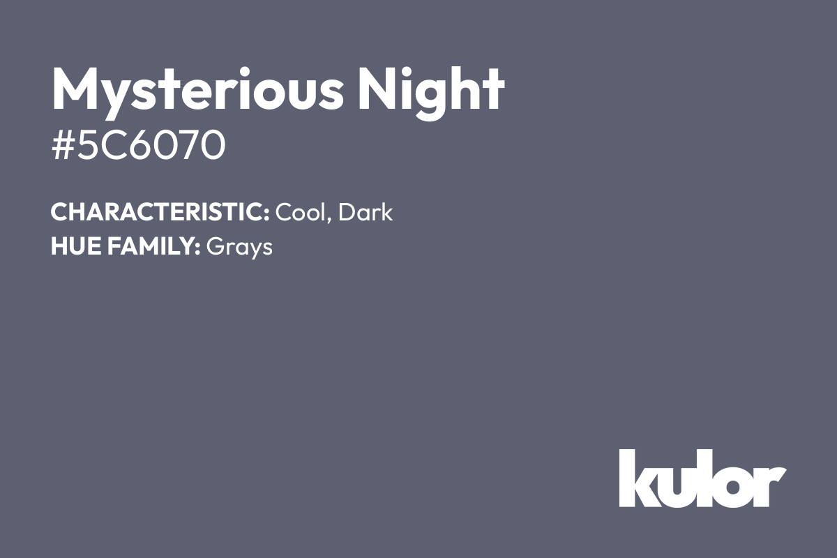 Mysterious Night is a color with a HTML hex code of #5c6070.