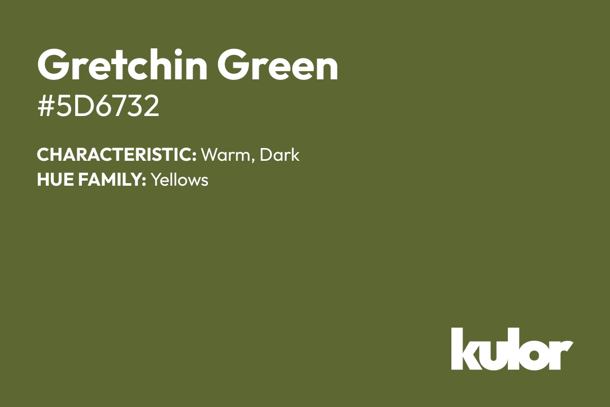 Gretchin Green is a color with a HTML hex code of #5d6732.